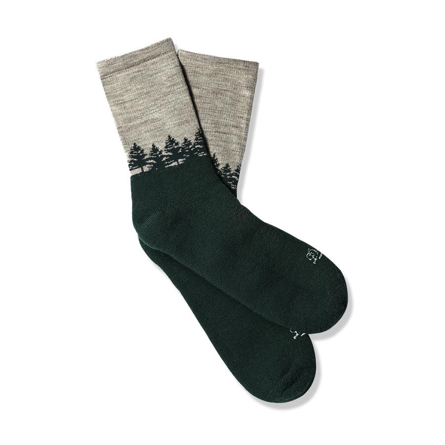 Danner Merino Midweight Vandring Socks 3/4 Crew Strumpor Herr Gröna Grå | SE4948NB