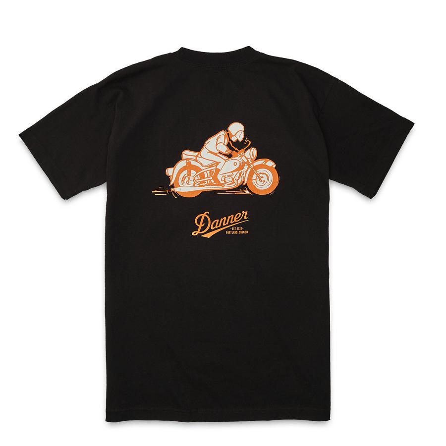 Danner Pocket T-Shirt 1970\'s Motorcycle Kläder Herr Svarta | SE5015UT